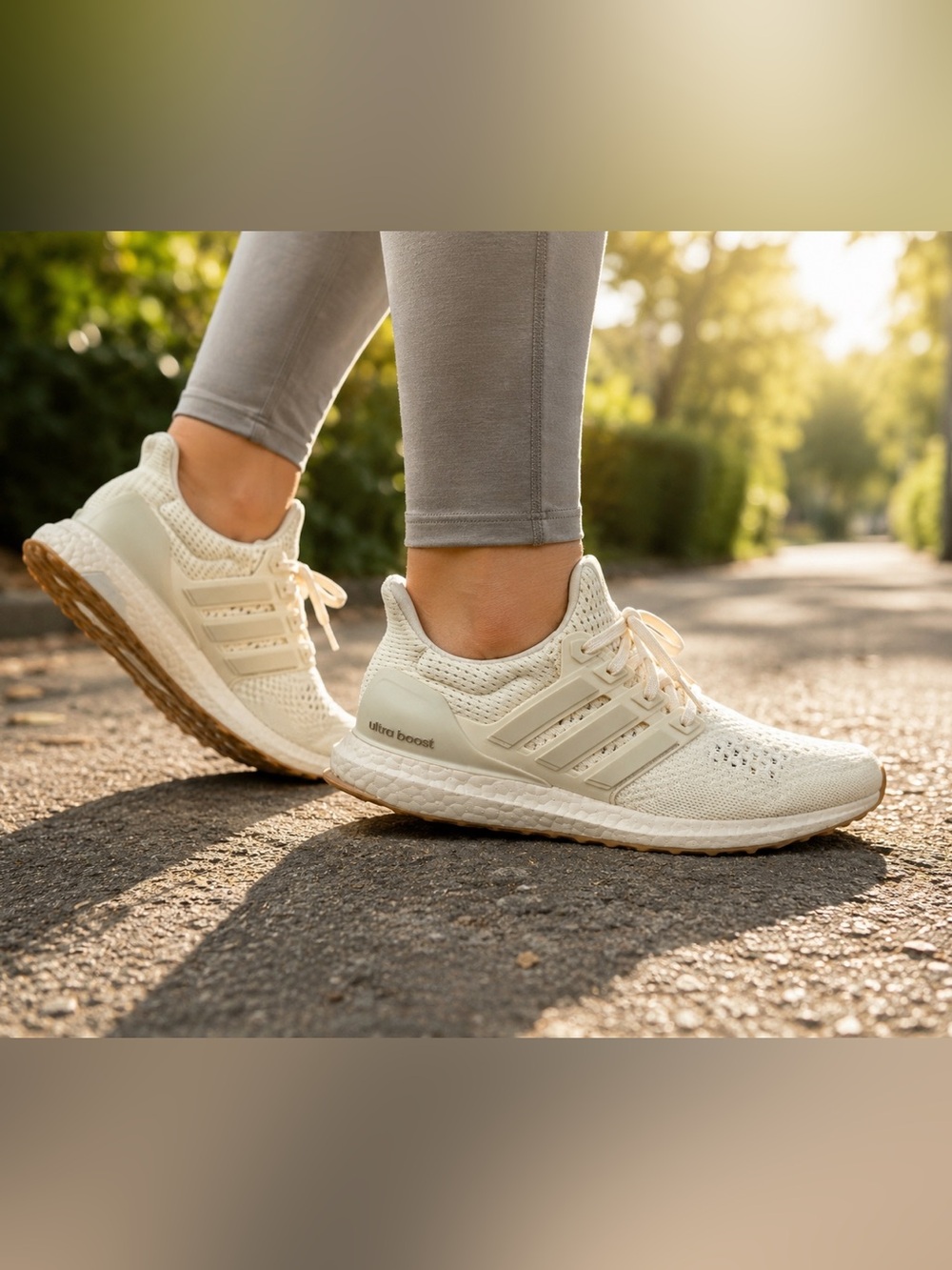 Adidas Ultra Boost Women's Running Shoes — Cream